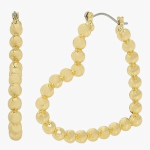 🌸NEW Steve Madden Womens Jewelry Ball Heart Hoop Earrings NWT.